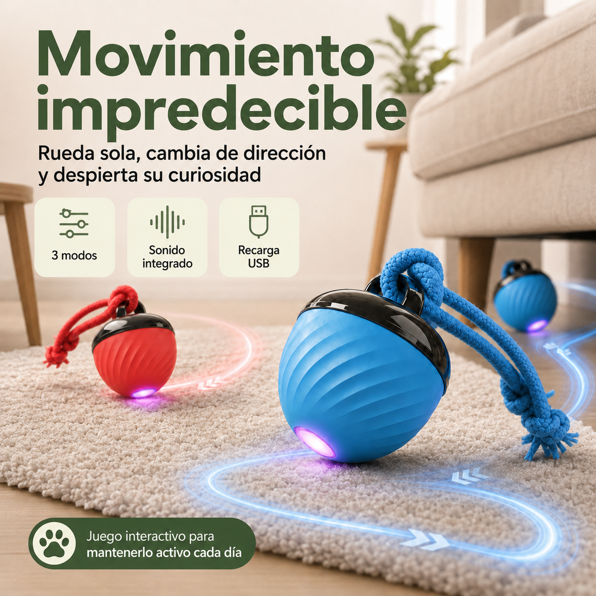 Orbitail Play – La pelota interactiva que mantiene a tus mascotas entretenidas