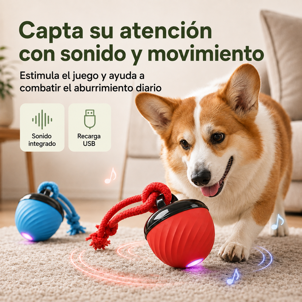 Orbitail Play – La pelota interactiva que mantiene a tus mascotas entretenidas