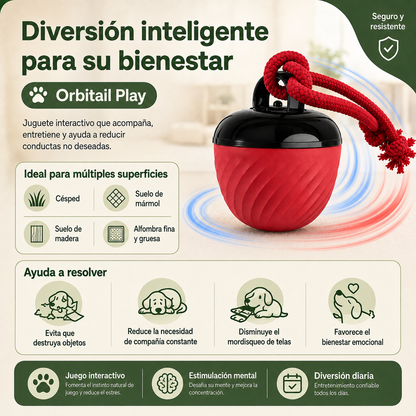 Orbitail Play – La pelota interactiva que mantiene a tus mascotas entretenidas